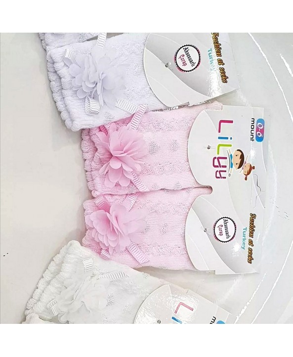 Lilyy бебешки ажурени чорапи с панделка Lilyy бебешки ажурени чорапи с панделка